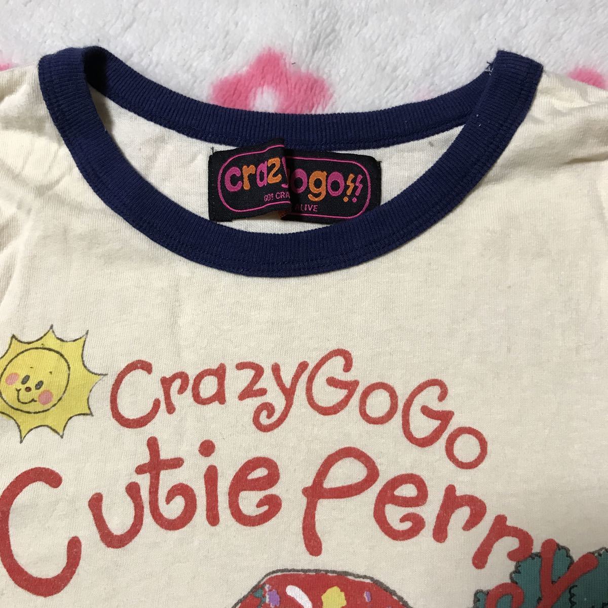 CRAZYGOGO クレイジーゴーゴー 半袖 Tシャツ 生成り S 150～155㎝_画像2