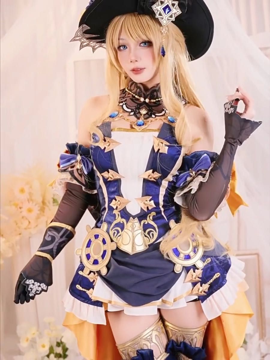 Uwowo 原神 ナヴィア コスプレ衣装 ウィッグ・靴追加可