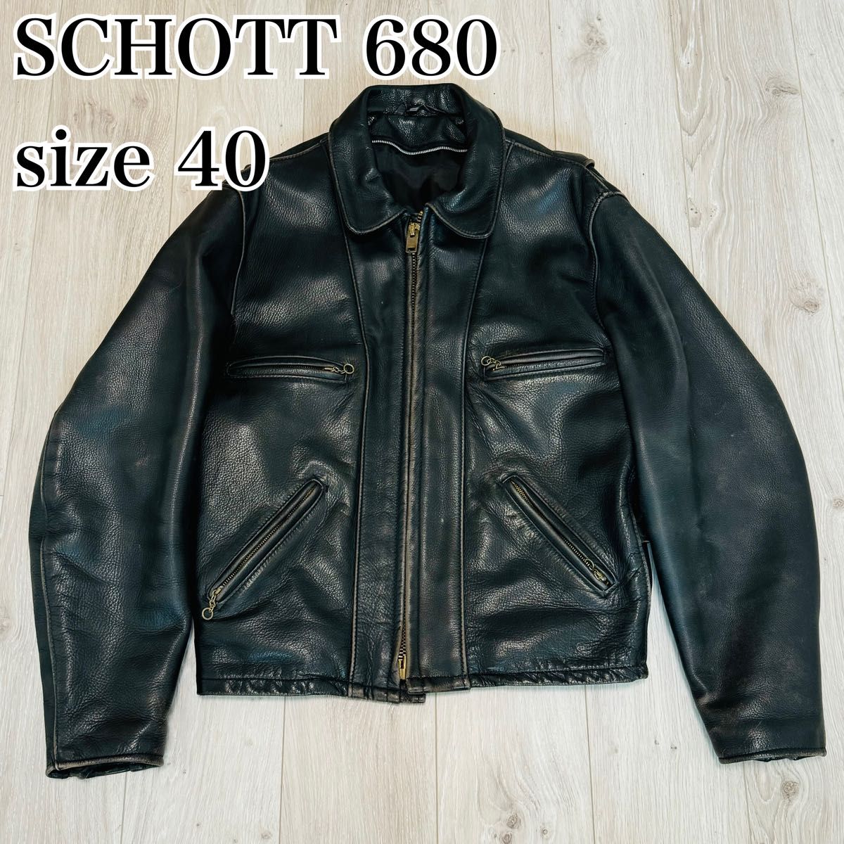 廃盤・希少】SCHOTT ショット 680 シングルライダース レザー 廃盤・希少】SCHOTT ショット 680 シングルライダース レザー