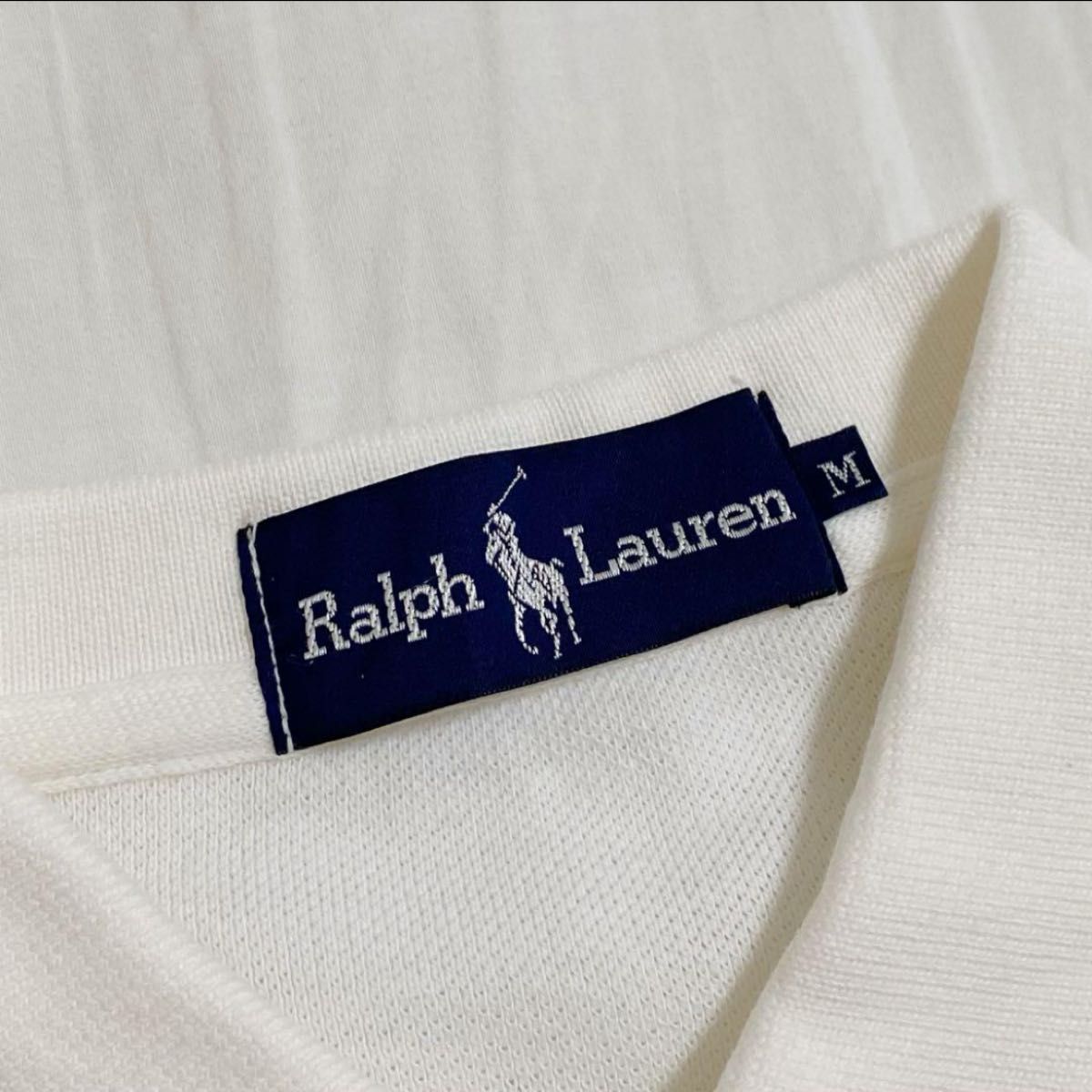 Ralph Lauren ノースリーブポロシャツ ワンポイント刺繍ロゴ 白 Ralph Lauren ノースリーブポロシャツ ワンポイント刺繍ロゴ 白
