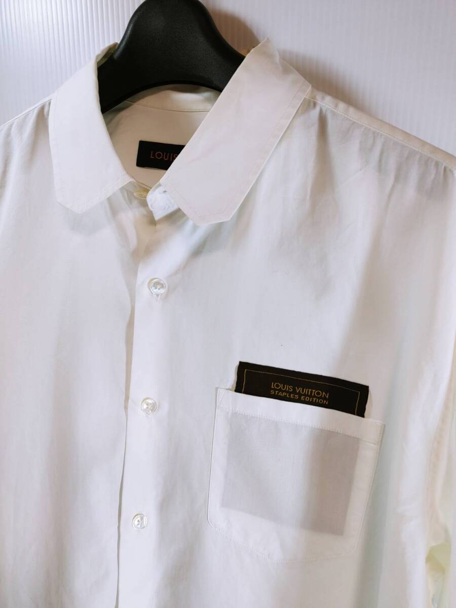  superior article LOUIS VUITTON Louis Vuitton men's shirt white M