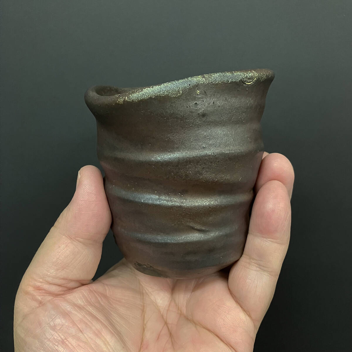 島武巳(しま たけみ) 南蛮コップ ぐい呑み 湯呑み 陶芸品 Yahoo!オークション - 沖縄の奇才 島武己 焼締 コップ 湯呑 琉球
