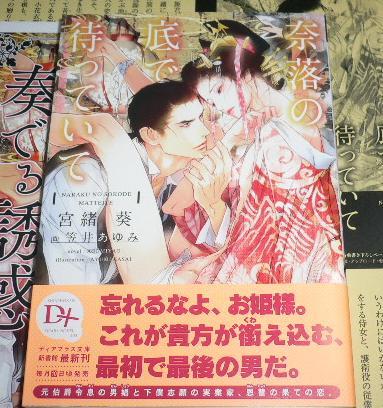 【希望者のみラッピング無料】 激レア/SS+小冊子+帯付「奈落の底で待っていて」宮緒葵/笠井あゆみ 文庫