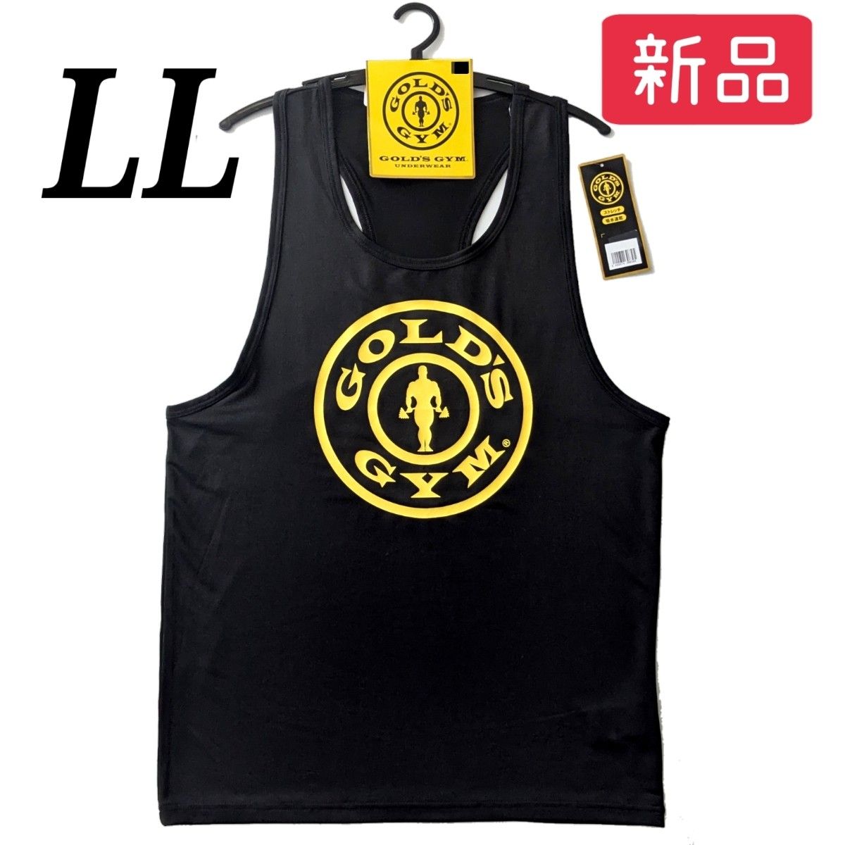 新品タグ付 GOLD'S GYM ゴールドジム タンクトップ【ブラック/LL 新品タグ付 GOLD'S GYM ゴールドジム タンクトップ【ブラック/LL