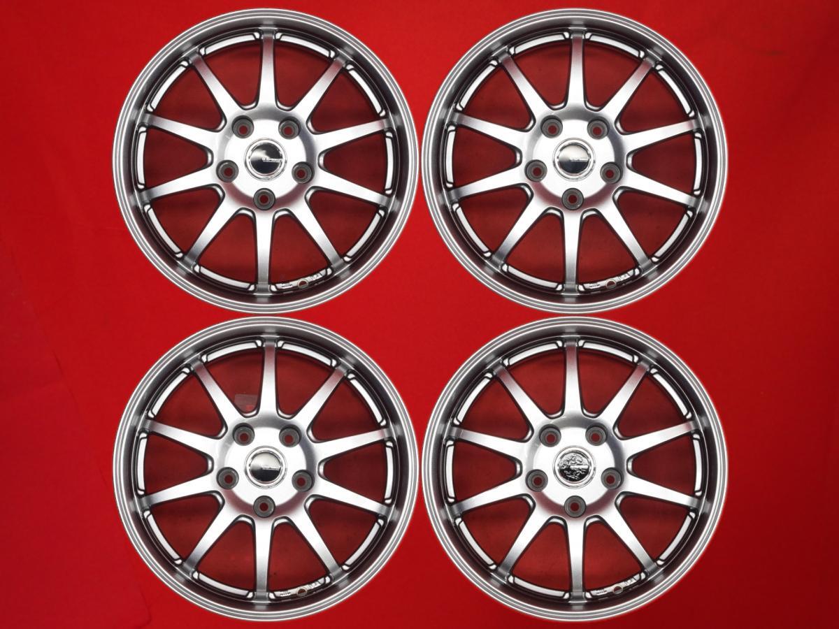 G.speed ジースピード G-04 中古ホイール 4本 6.5J 16インチ PCD114.3 5穴 +38 ハブ73 ヴォクシー ノア90系 カローラクロス 等へ aa16