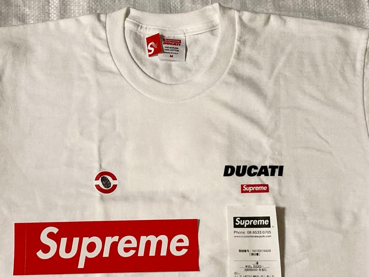 新品 Supreme 24S/S Supreme × Ducati Logos Tee White M 新品 Supreme 24S/S Supreme × Ducati Logos Tee White M