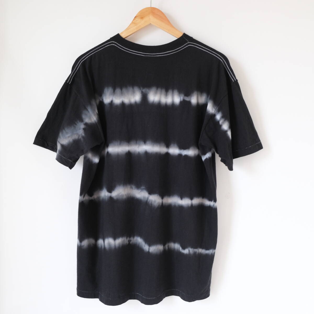 90s[ signal sport ] хлопок черный Thai большой окраска TEE / чёрный серия / L / Vintage футболка рисунок б/у одежда одноцветный USA производства 