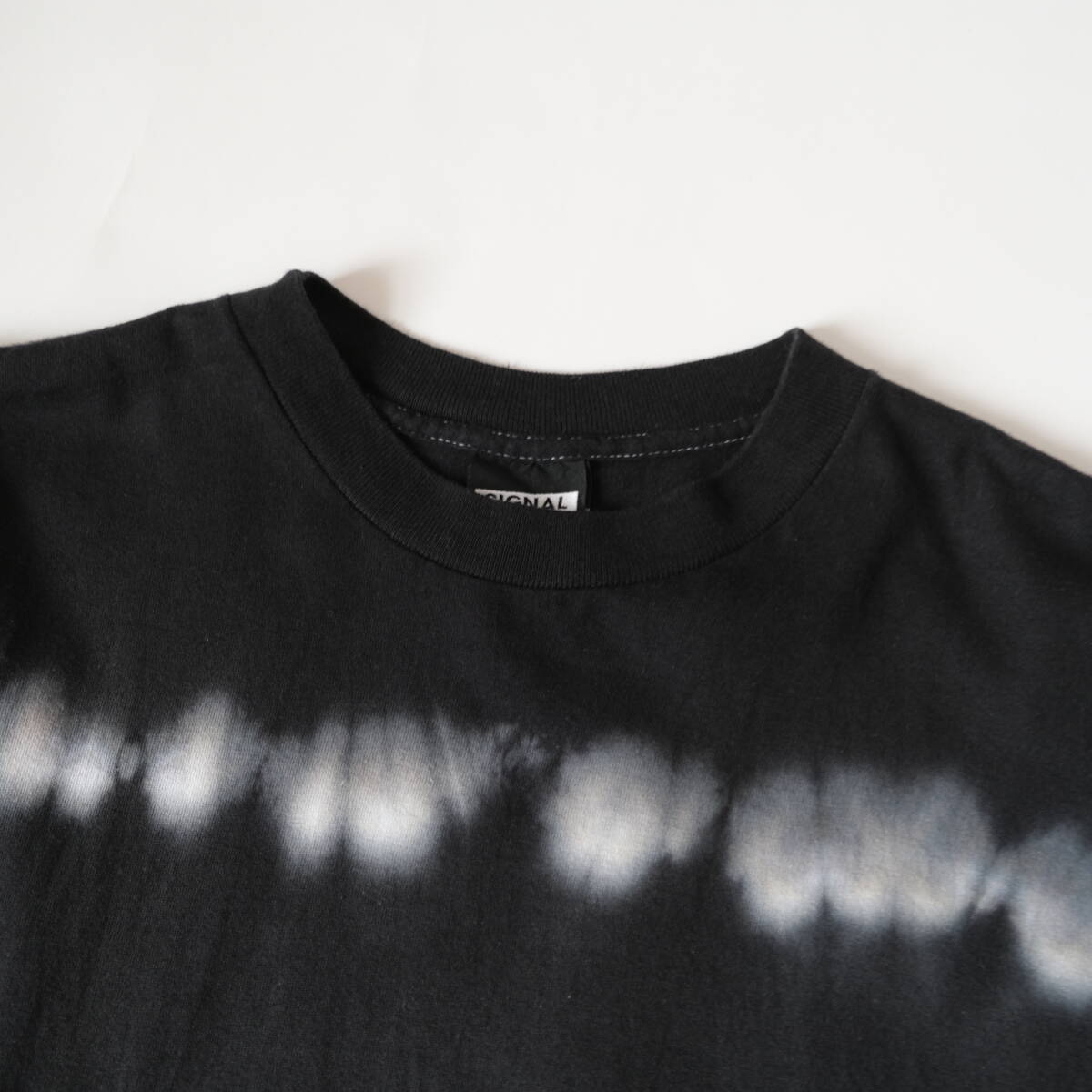 90s[ signal sport ] хлопок черный Thai большой окраска TEE / чёрный серия / L / Vintage футболка рисунок б/у одежда одноцветный USA производства 