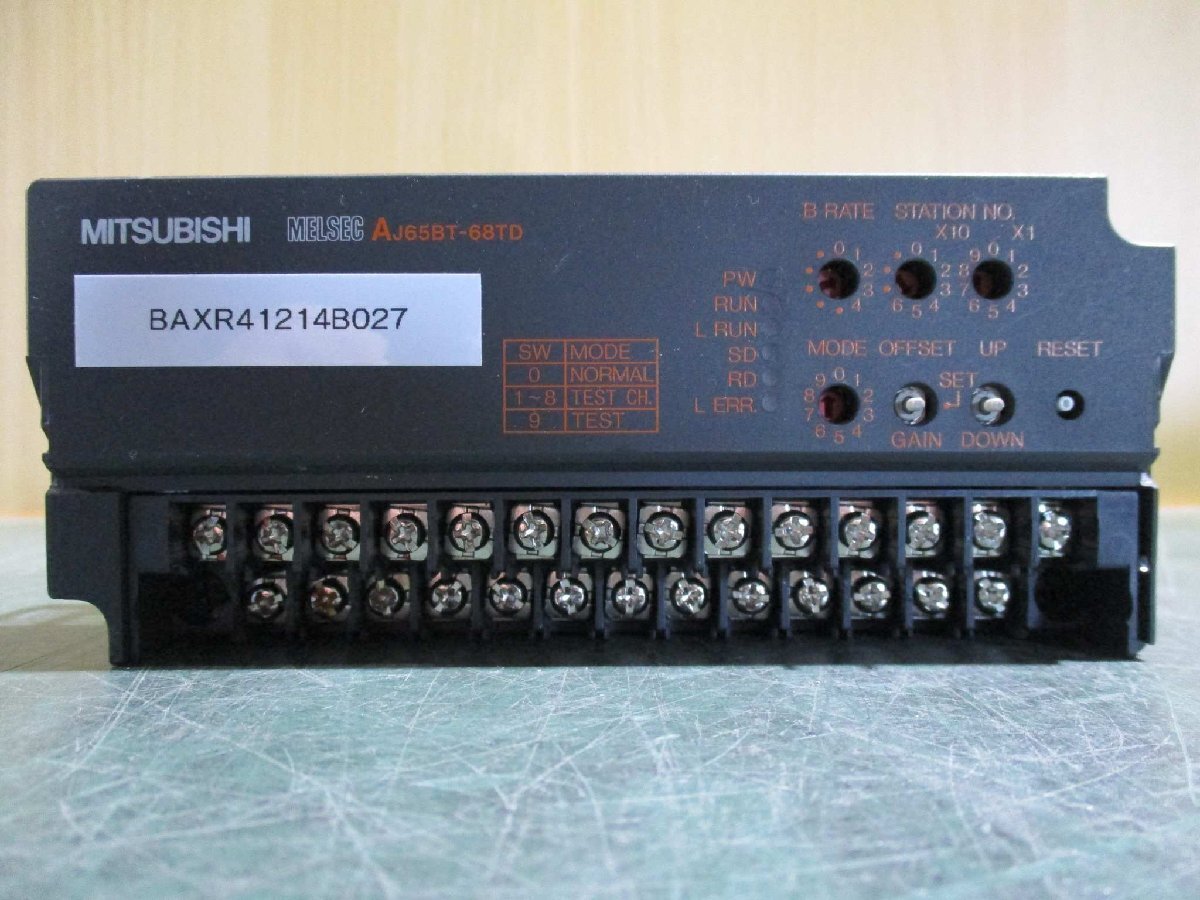 中古 MITSUBISHI CC-Link AJ65BT-68TD 熱電対温度入力装置 24VDC (BAXR41214B027)