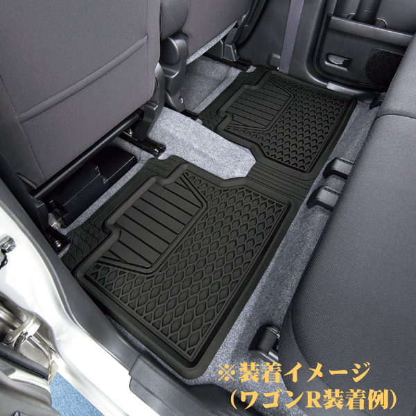 軽自動(dòng)車 ハイトワゴン リア 后席 汎用 ラバータイプ 防水 ロングマット フレッツクスガード ブラック 黒色 サイズ 約 50×115cm