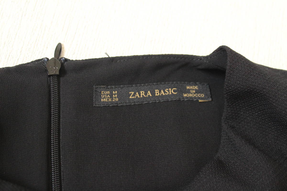 ザラ ベーシック ZARA BASIC ワンピース 36 黒ブラック 美ライン S～M【送料無料 送料込み 匿名配送】