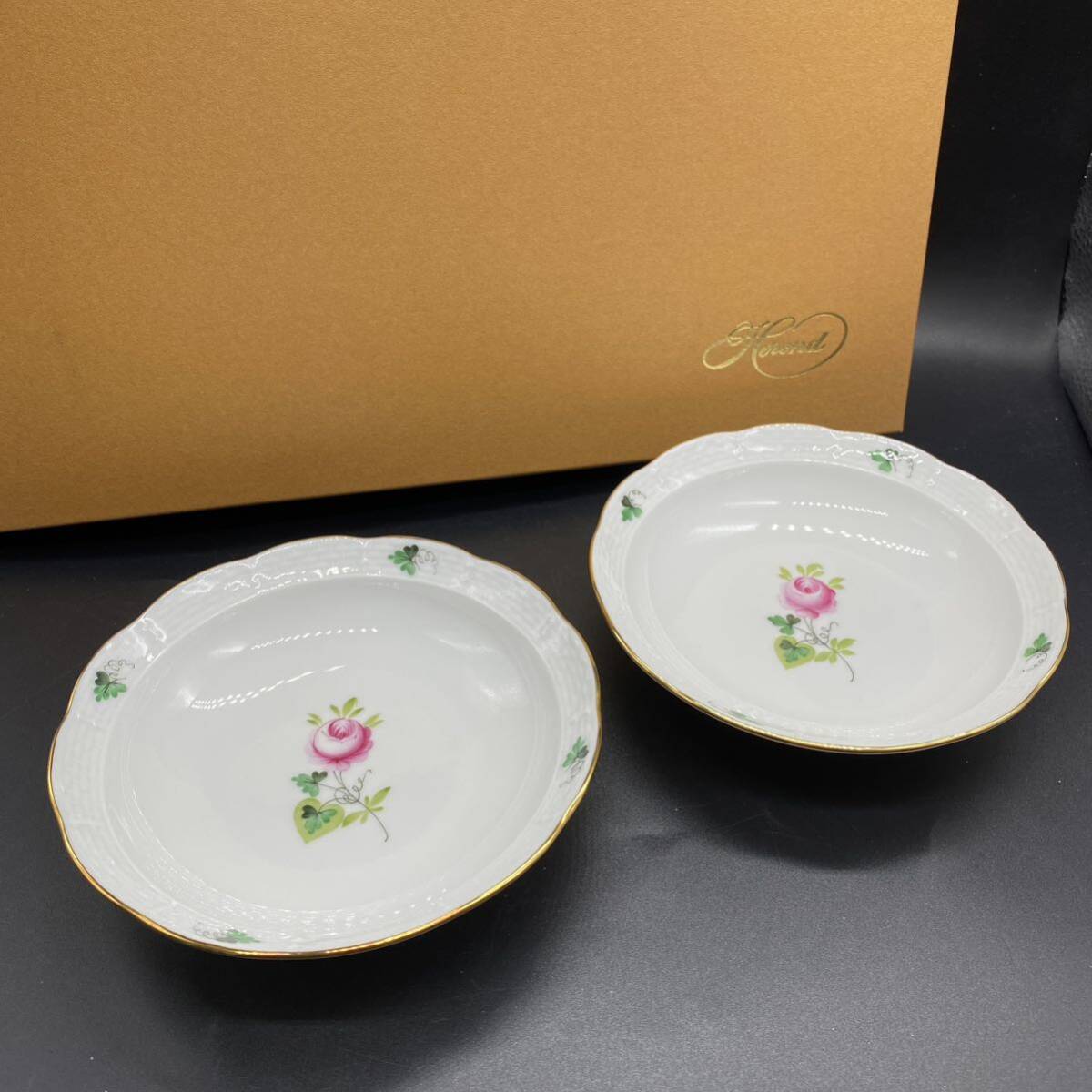 箱付き HEREND ヘレンド プレート 洋食器 ウィーンの薔薇 花柄 箱付き HEREND ヘレンド プレート 洋食器 ウィーンの薔薇 花柄