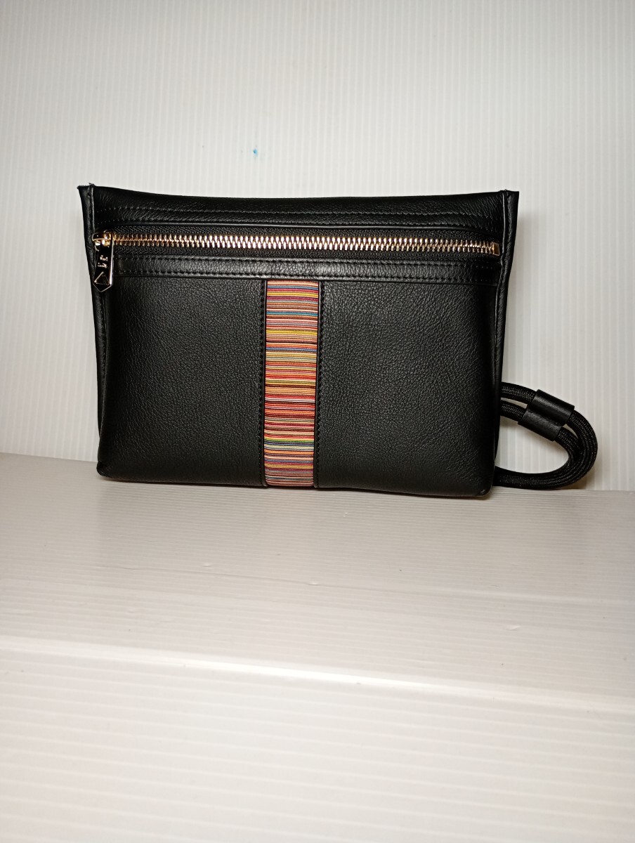 ポールスミス ショルダーバッグ PAUL SMITH シグネチャーストライプ ブラック