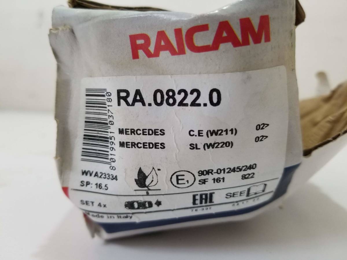 【新品格安】RAICAM リアブレーキパッド メルセデスベンツ MERCEDESBENZ CLクラス CL500 216371 用 RA.0822.0 輸入車用ディスクパッド i-2_画像3