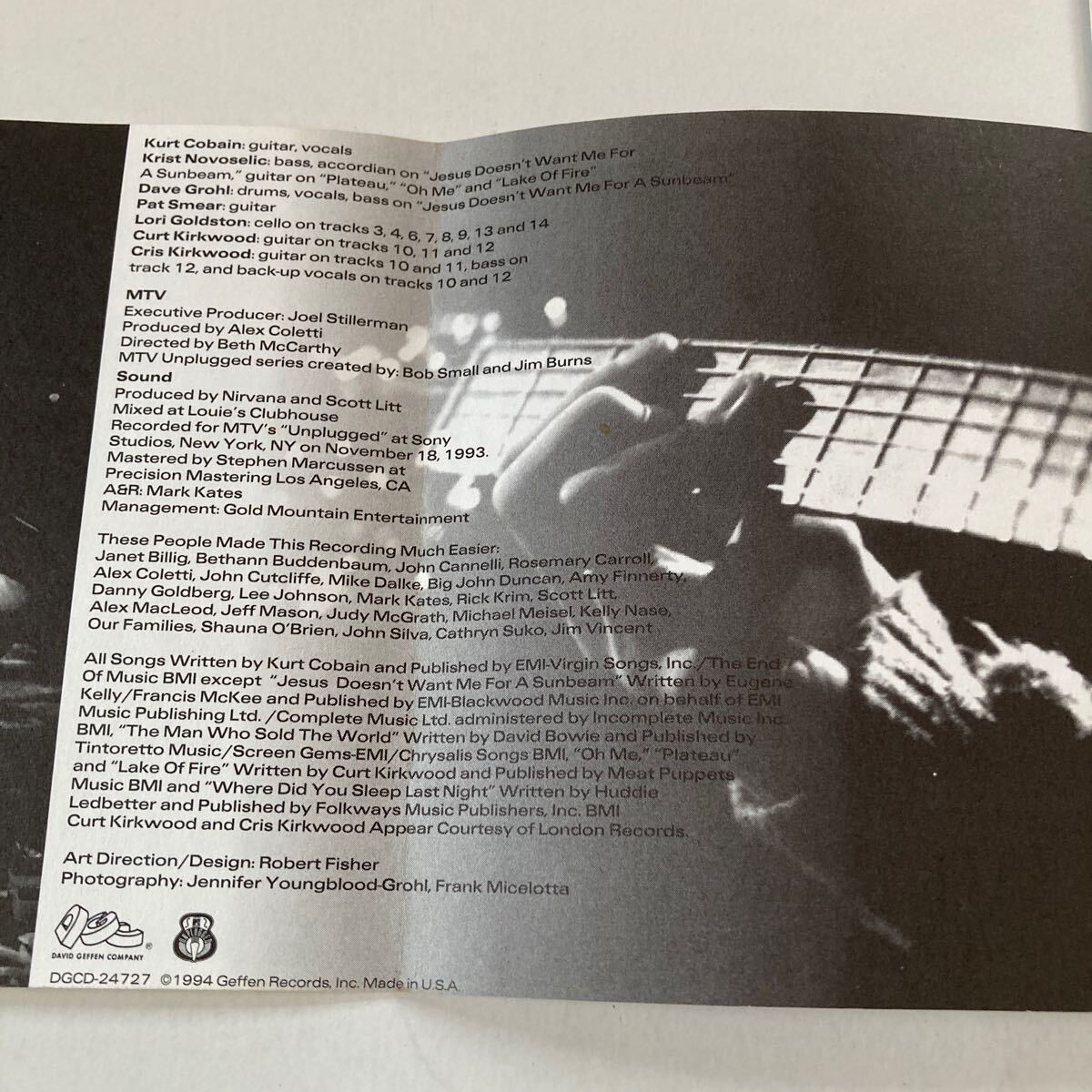 Nirvana★中古CD/US盤「ニルヴァーナ～Unplugged In New York」The Vaselines THE MAN WHO SOLD THE WORLD DAVID BOWIE 