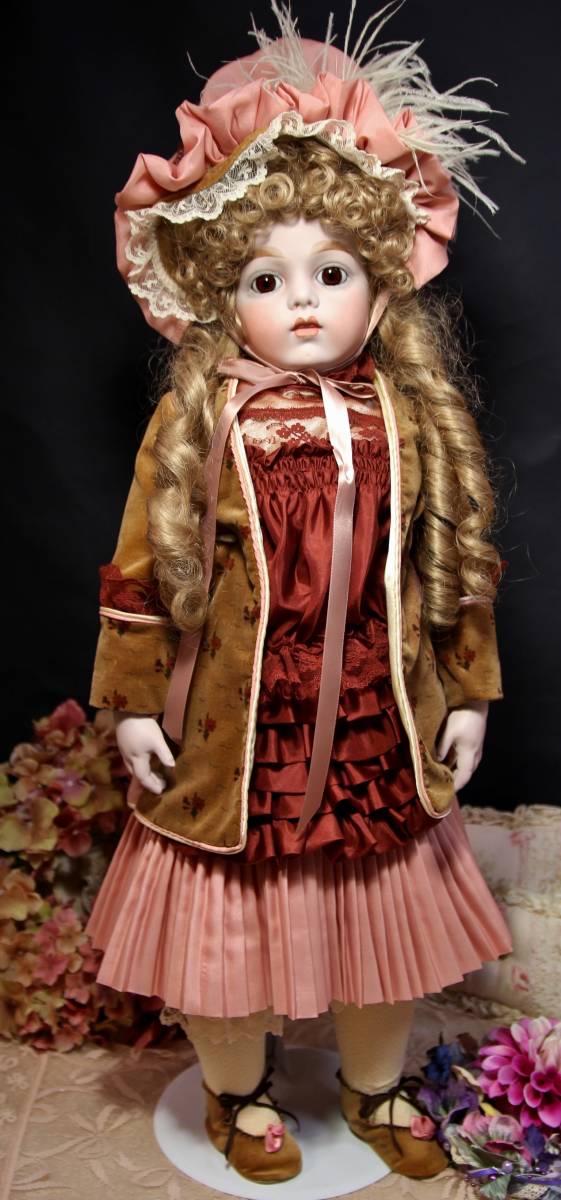 . old! futoshi .. beautiful young lady 70.! yellowtail .* Jun antique li Pro large doll /SD France doll city pine Gothic and Lolita equipment ornament work of art jumo- liking .