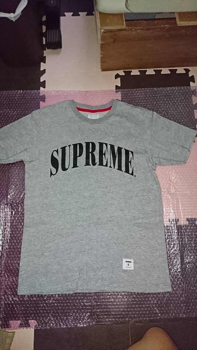 supreme arc logo tee シュプリーム アーチロゴ tシャツ sサイズ グレー