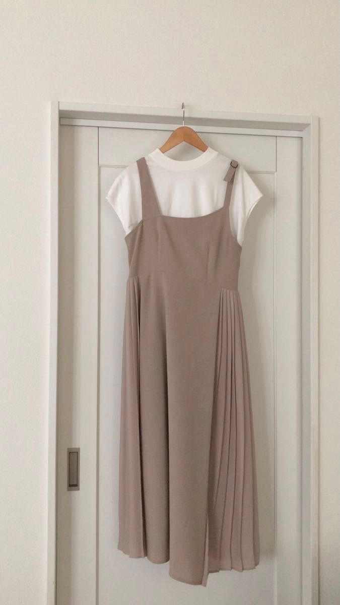 W closet サイドプリーツ ワンピース キャミソールワンピース ワンピース