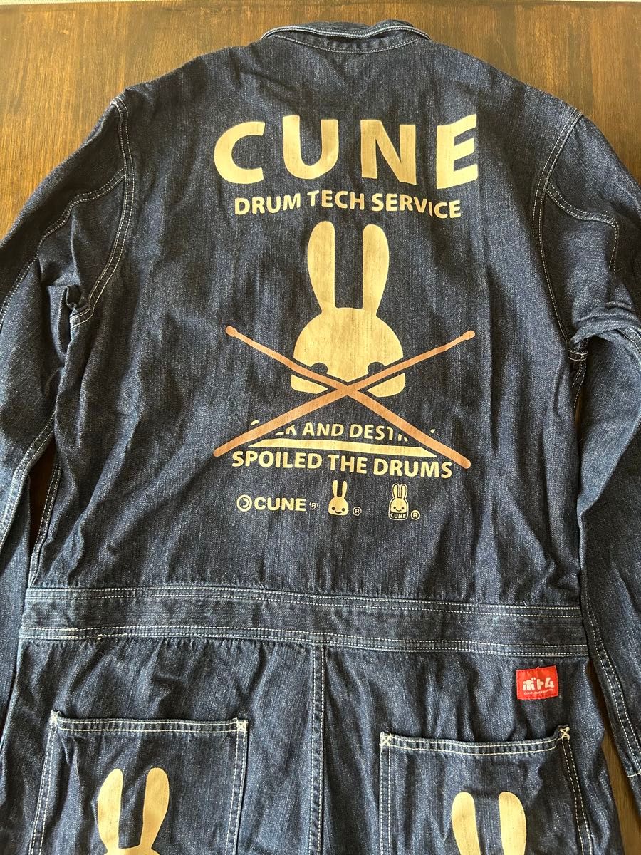 cune キューン デニム つなぎ L うさぎ オールインワン 作業着 cune キューン デニム つなぎ L うさぎ オールインワン 作業着