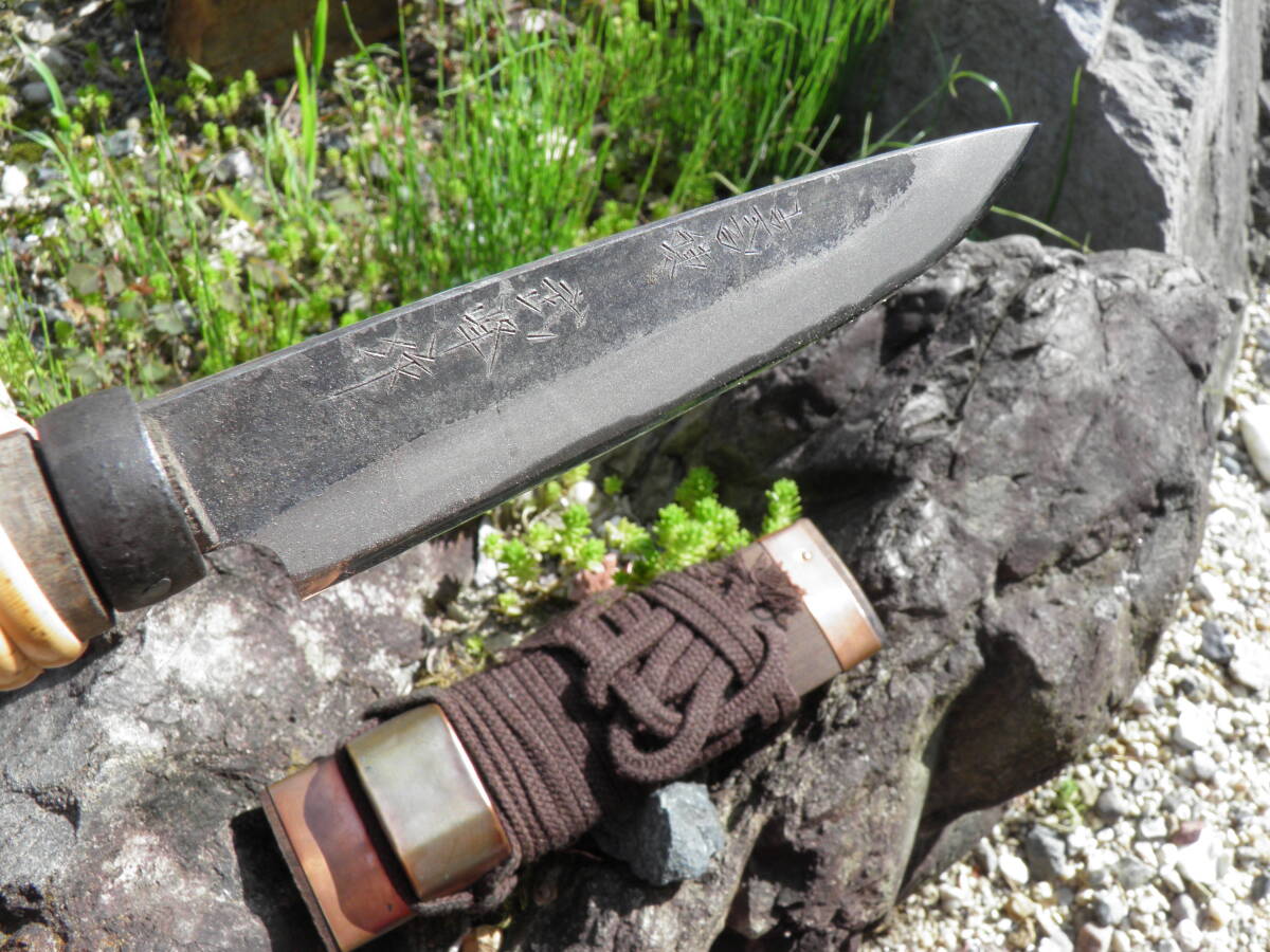 古式百錬 武峰作 】 サバイバルナイフ アウトドアナイフ 狩猟刃 古式百錬 武峰作 】 サバイバルナイフ アウトドアナイフ 狩猟刃