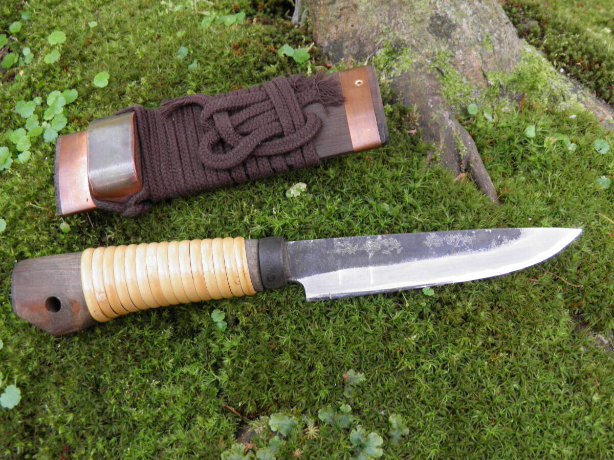 古式百錬 武峰作 】 サバイバルナイフ アウトドアナイフ 狩猟刃 古式百錬 武峰作 】 サバイバルナイフ アウトドアナイフ 狩猟刃