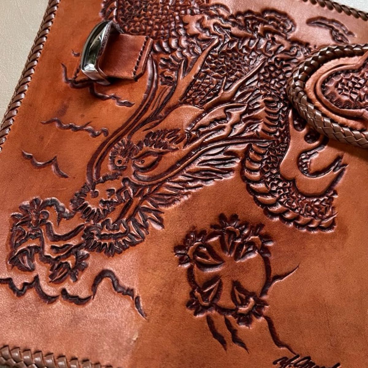 本革長財布 ハンドメイド レザーカービングバイカーズウォレット 本革長財布 ハンドメイド レザーカービングバイカーズウォレット