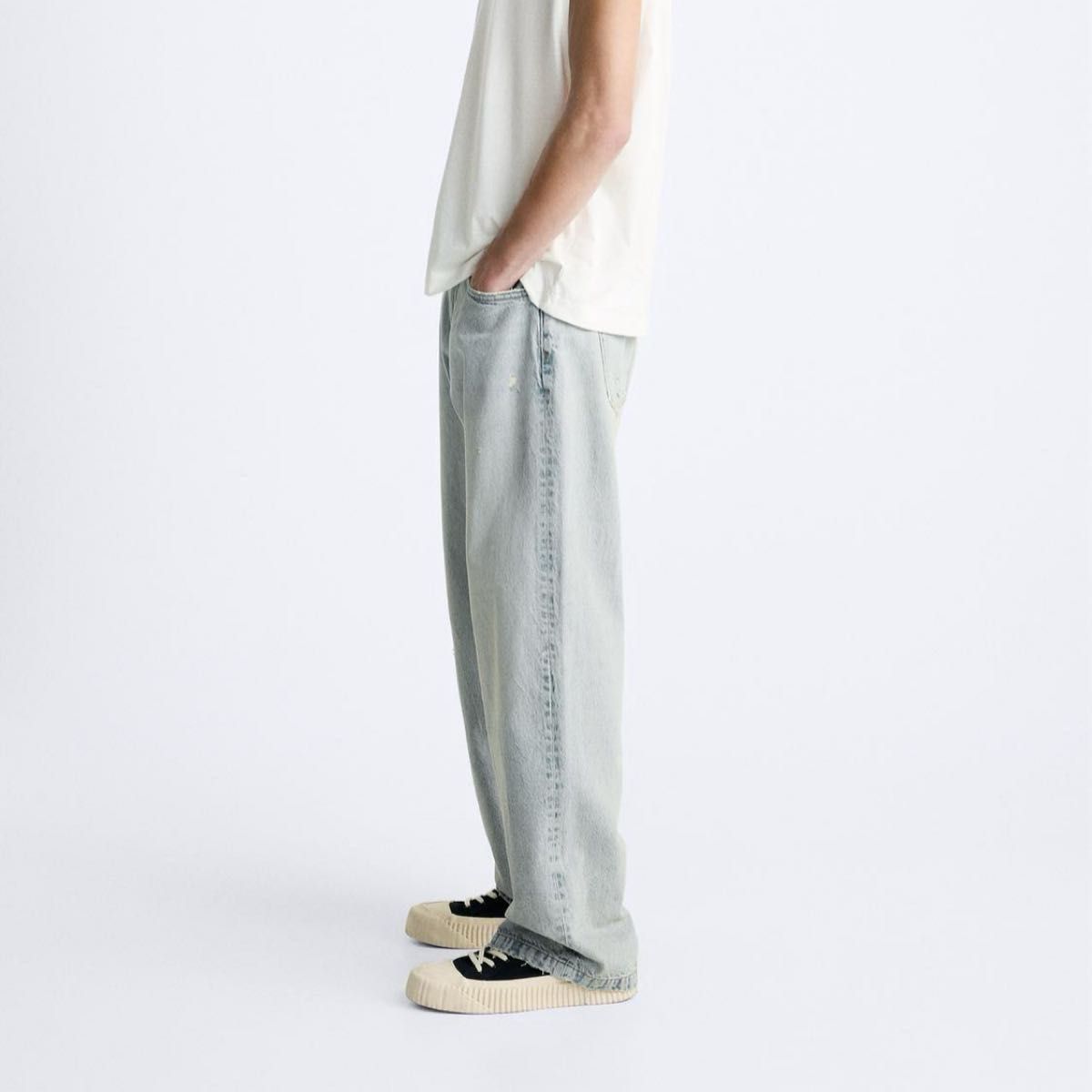 ZARA ザラ バギー フィト デニムパンツ BAGGY FIT ライトブルー ZARA ザラ バギー フィト デニムパンツ BAGGY FIT ライトブルー