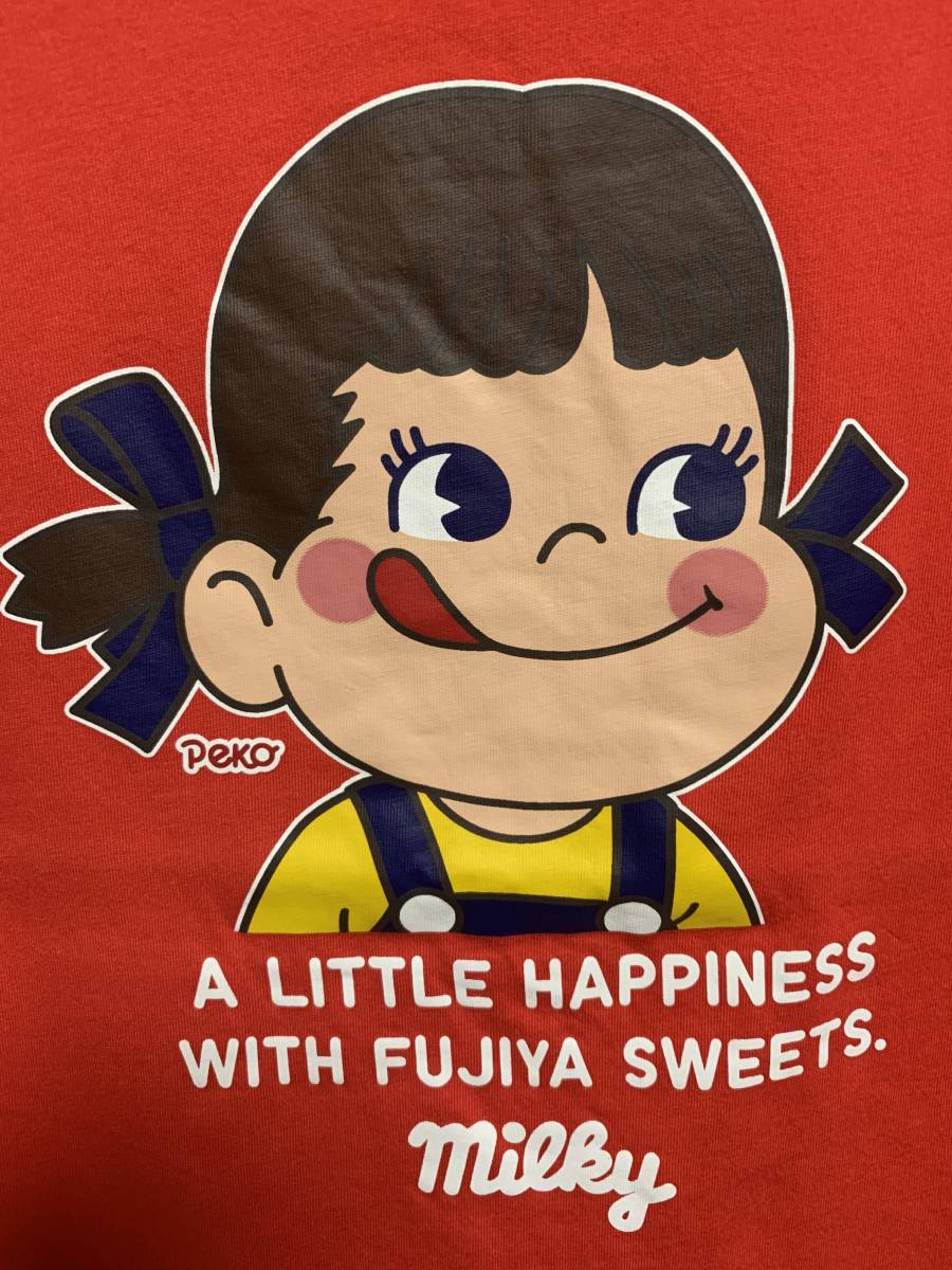 UNIQLO(ユニクロ) - WOMEN ザ・ブランズ お菓子 UT 不二家（グラフィック Tシャツ・半袖） 赤 XL 人気完売品 (新品・未使用品) ぺこちゃん_画像2