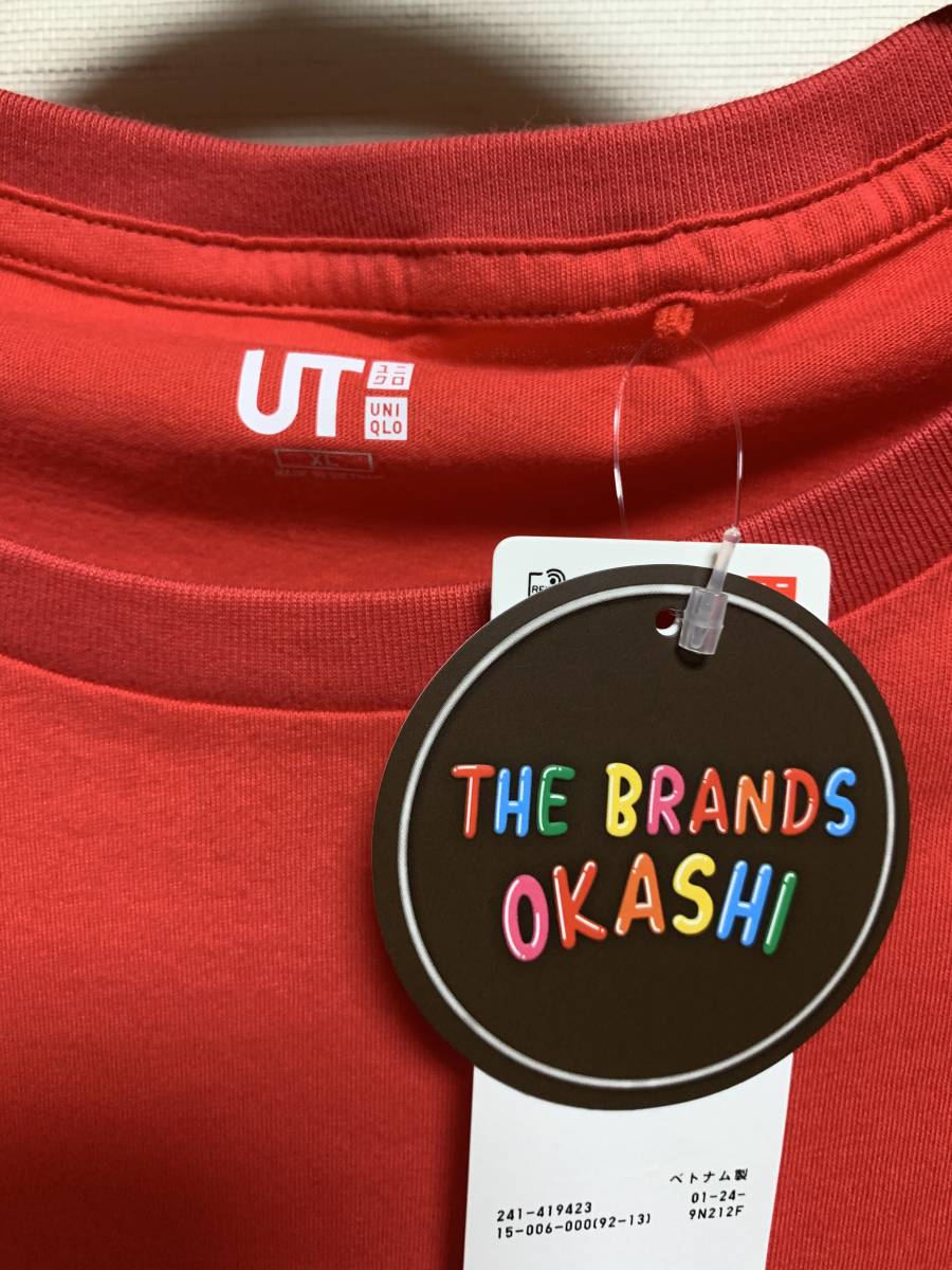 UNIQLO(ユニクロ) - WOMEN ザ・ブランズ お菓子 UT 不二家（グラフィック Tシャツ・半袖） 赤 XL 人気完売品 (新品・未使用品) ぺこちゃん_画像4