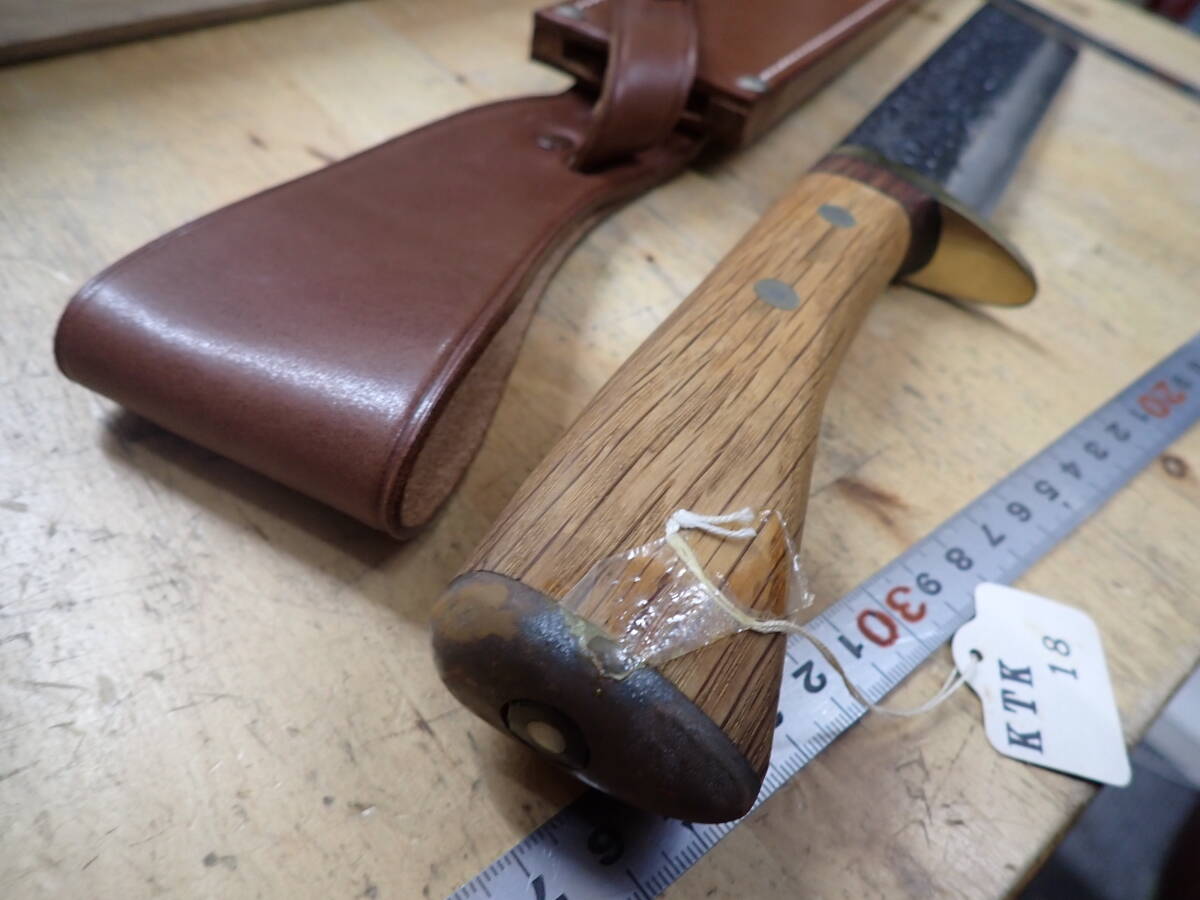 M30B』関兼常作 美濃伝 古式山師木竹刀 和式ナイフ 腰鉈 シース M30B』関兼常作 美濃伝 古式山師木竹刀 和式ナイフ 腰鉈 シース