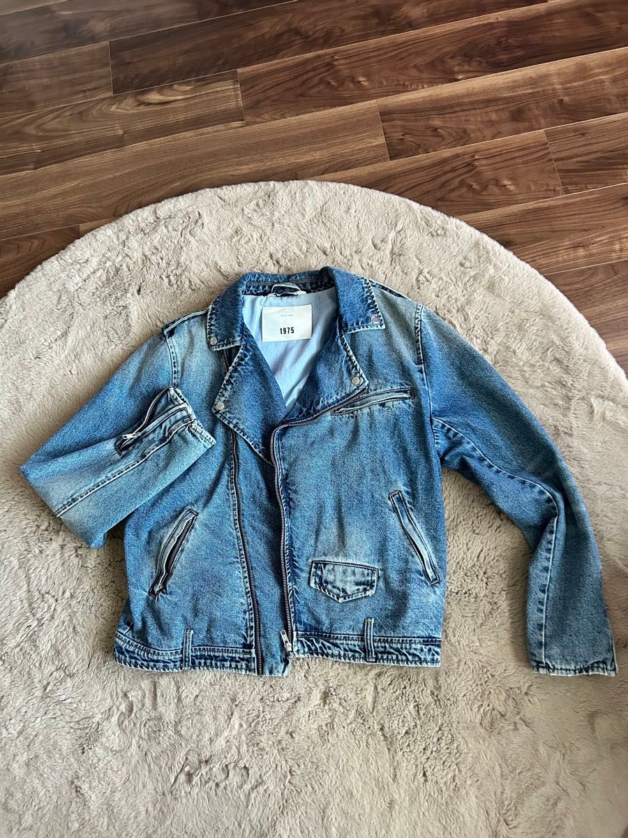 中古美品 ZARA ザラ デニムジャケット ライダース Lサイズ 70s 中古美品 ZARA ザラ デニムジャケット ライダース Lサイズ 70s