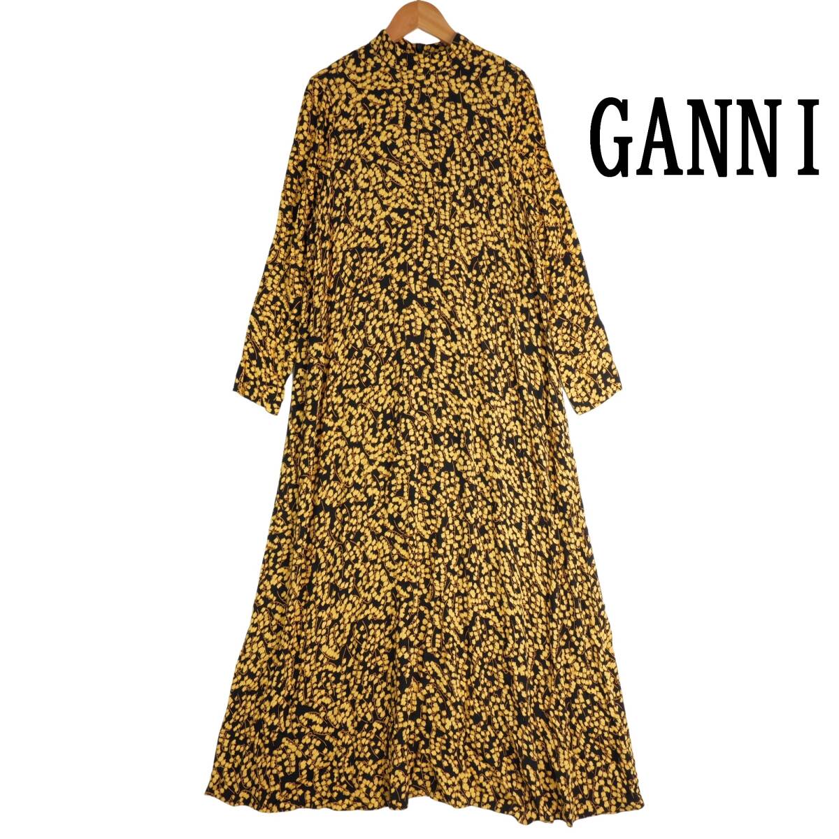 良品 送料無料 GANNI ガニー 軽やか レーヨン 花柄 フラワー 総 良品 送料無料 GANNI ガニー 軽やか レーヨン 花柄 フラワー 総