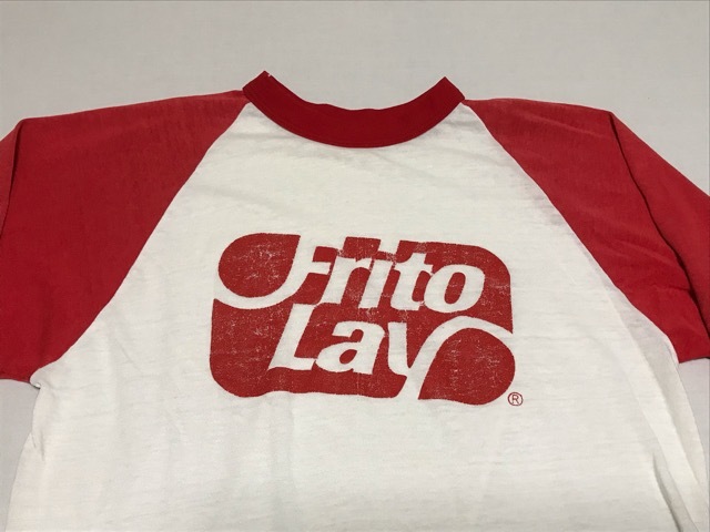 80s OLD Frito Lay フリトレー USA製 サイズ L 企業 ベースボール tシャツ ラグラン OLD ビンテージの画像2