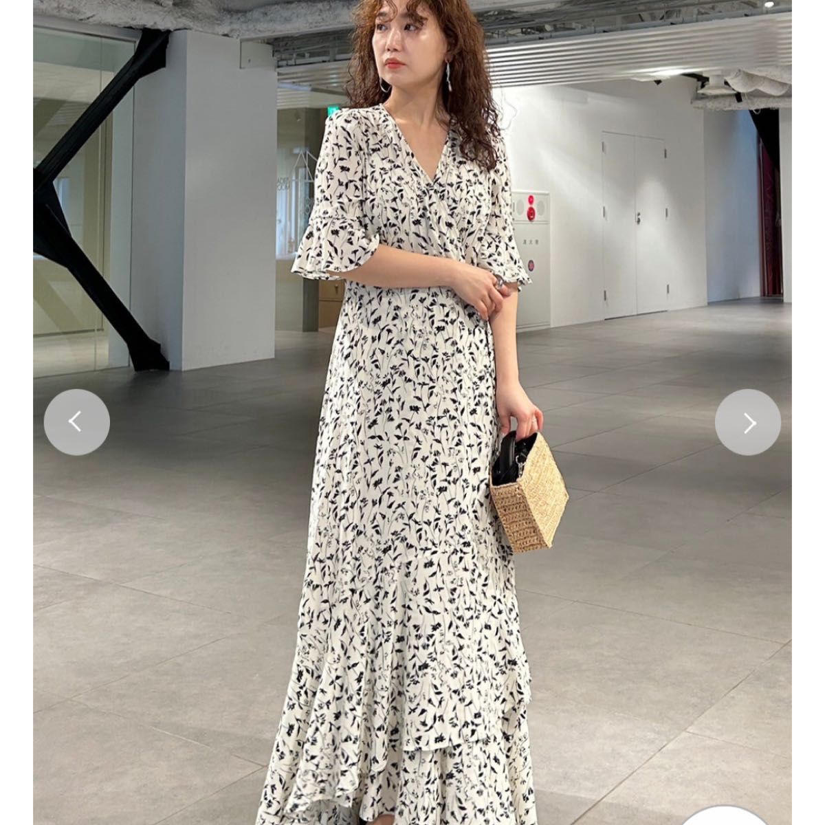 FRAY I.D IPEKERカシュクールプリントワンピース ロングワンピース FRAY I.D IPEKERカシュクールプリントワンピース ロングワンピース