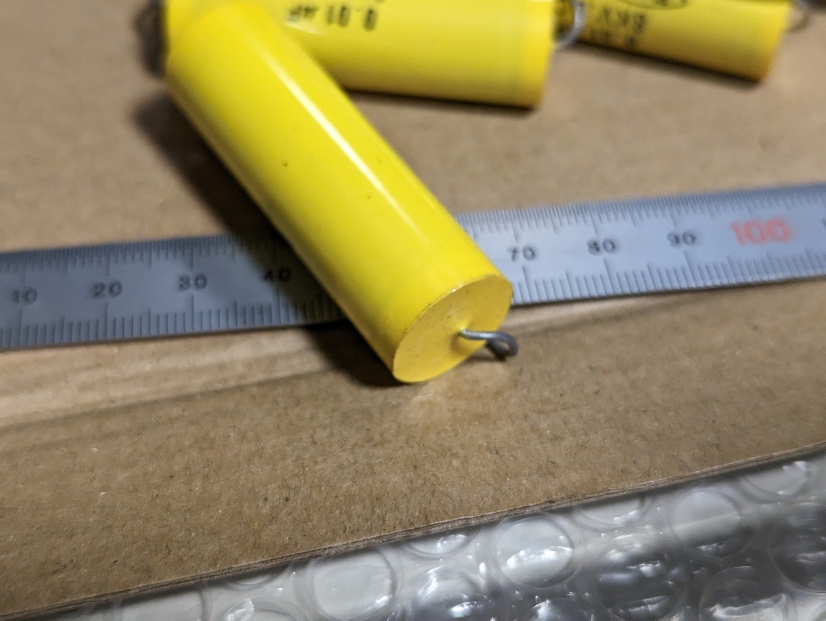 送料無料★3個 日本製 当時モノ新品 0.01μF 8KV フィルムコンデンサー 円筒形 5cm マルコン MARCON 真空管 アンプ オーディオ コンデンサ 送料無料★3個 日本製 当時モノ新品 0.01μF 8KV フィルムコンデンサー 円筒形 5cm マルコン MARCON 真空管 アンプ オーディオ コンデンサ