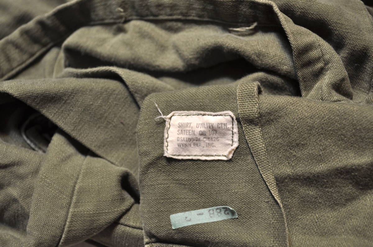 1974年 米軍放出品 OD 迷彩 戦闘服 ジャケット 上着 15 1/2 31 70年代 後期 ベトナム戦争 ナム戦 LC1 LC2 D_画像3
