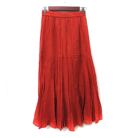  Nano Universe nano universe flair skirt gya The - maxi 38 red . color /YI lady's 