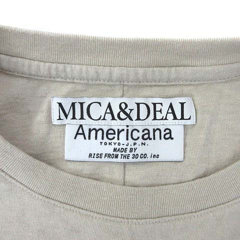  mica &ti-ruMICA&DEAL America -naAMERICANA AMRCN Logo длинный футболка длинный рукав 2023AW бежевый F 0123309243 женский 