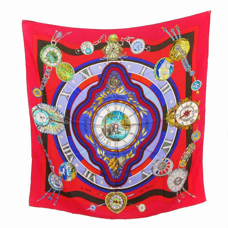 Bibian 比比昂- エルメスHERMES カレ90 la ronde des heures 時 Bibian 比比昂- エルメスHERMES カレ90 la ronde des heures 時