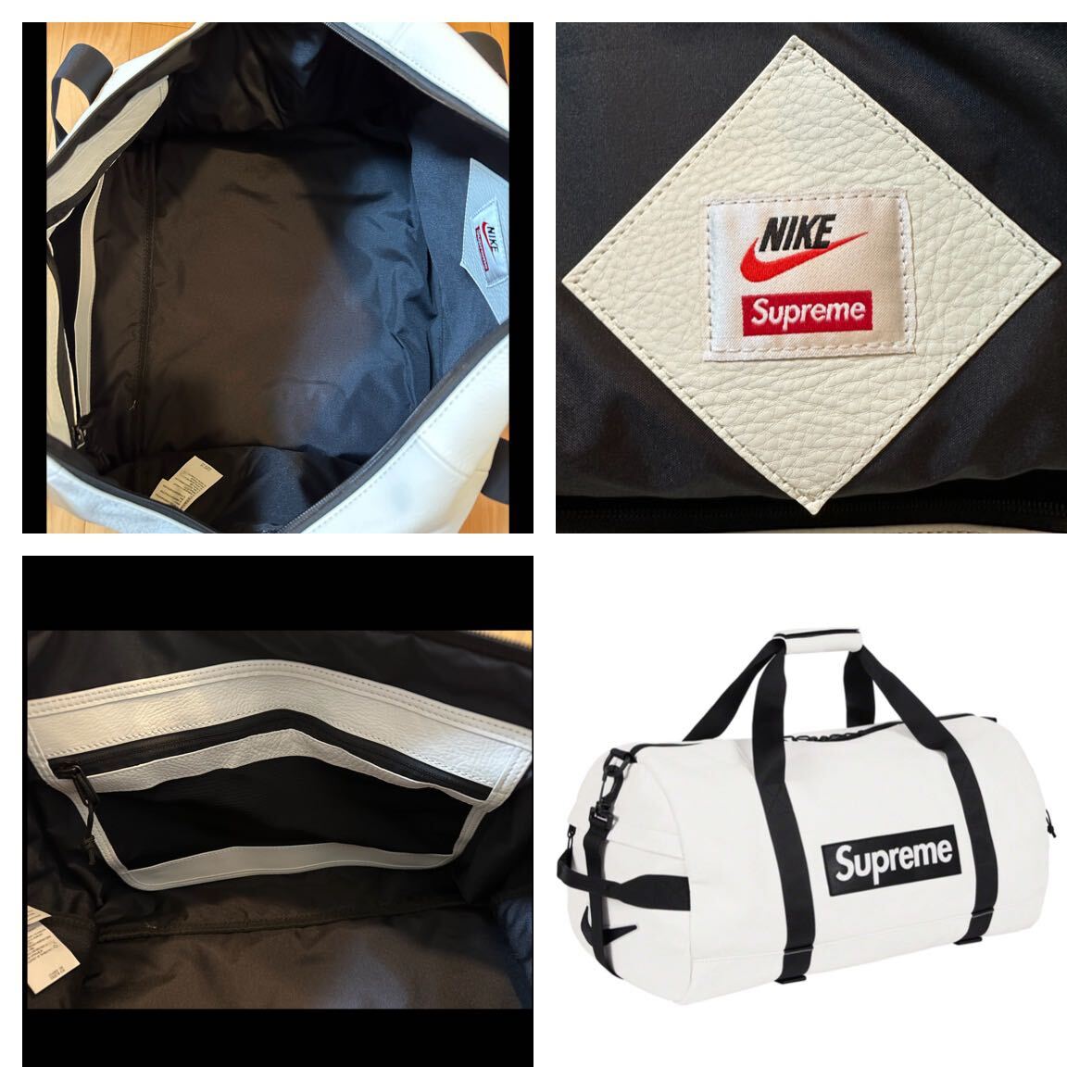 Supreme Nike Leather Duffle Bag White シュプリーム ナイキ Supreme Nike Leather Duffle Bag White シュプリーム ナイキ