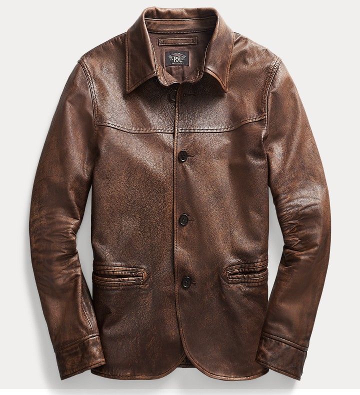 新品 24SS RRL ダブルアールエル レザー カーコート ラルフ 新品 24SS RRL ダブルアールエル レザー カーコート ラルフ
