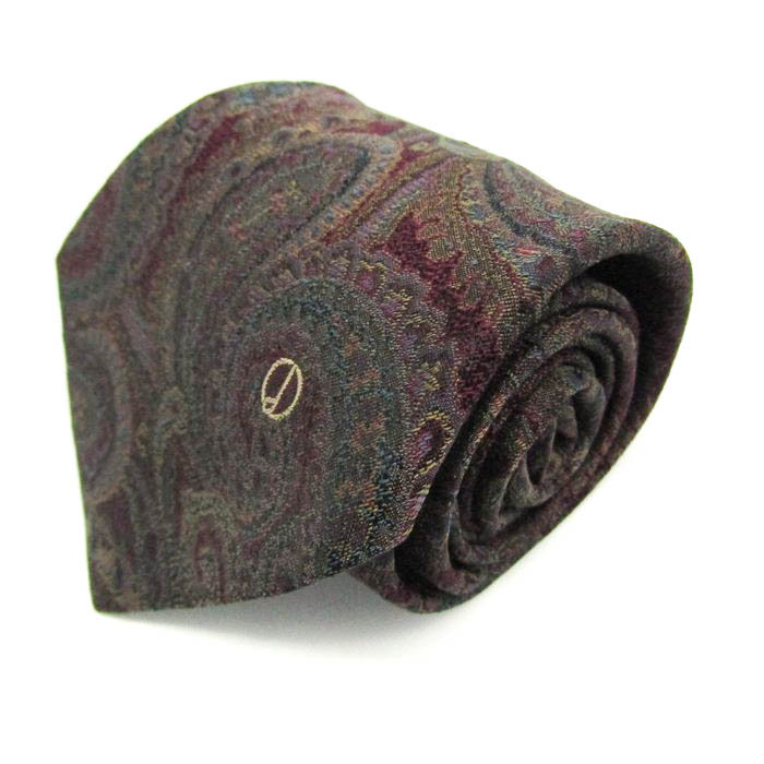 ダンヒル ブランド ネクタイ シルク ペイズリー柄 総柄 メンズ パープル Dunhill