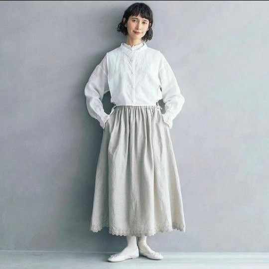 新品未使用】Kazumi×SamansaMos2 レースベスト&リネンブラウス 新品未使用】Kazumi×SamansaMos2 レースベスト&リネンブラウス
