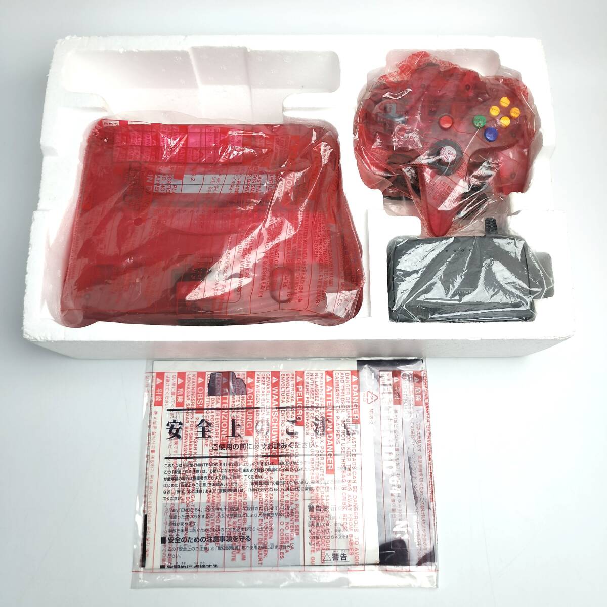 * operation excellent goods * box instructions attaching popular color Nintendo 64 clear red Nintendo 64 person ton dou64 nintendo clear red 
