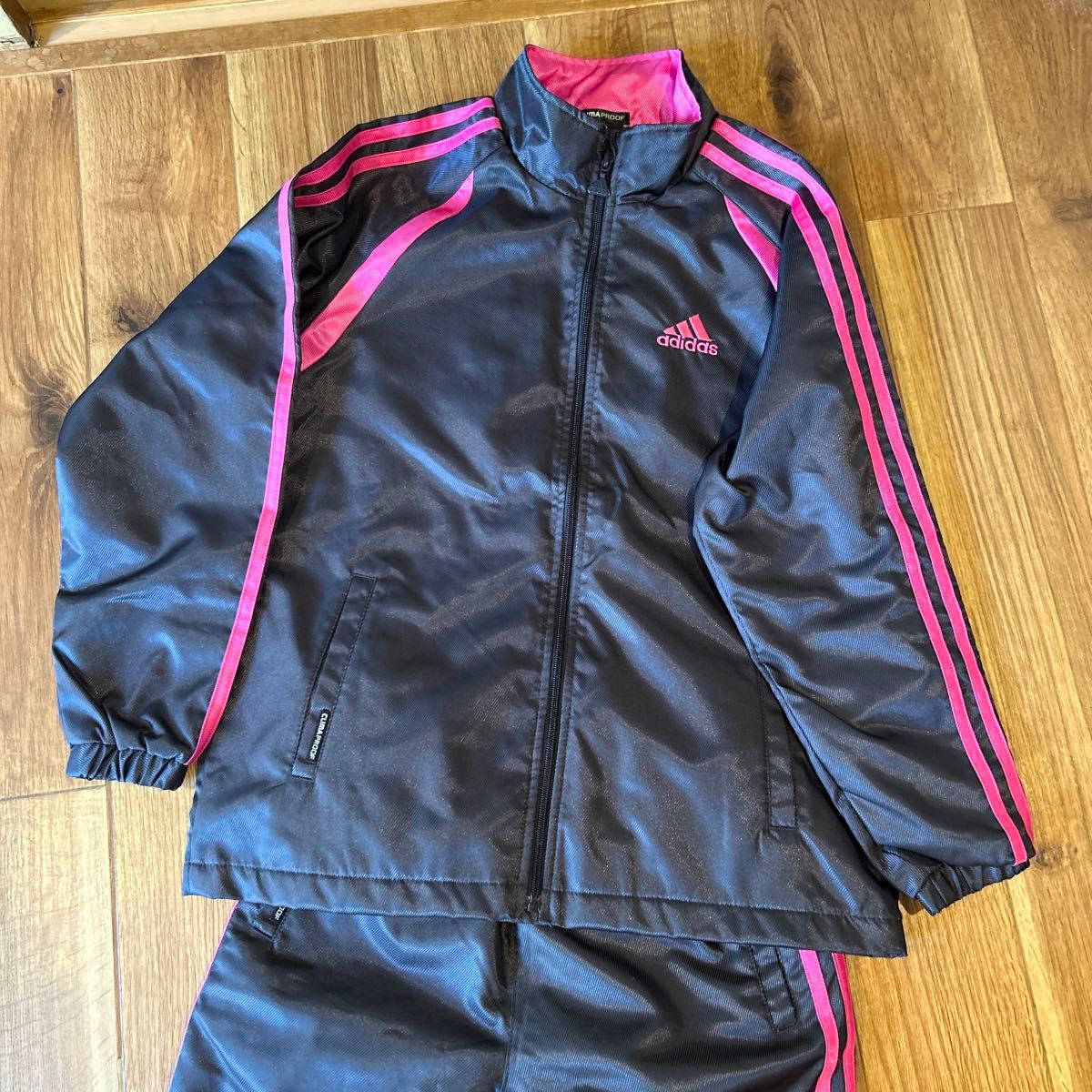 adidas アディダス ジャージ上下セット 140 ネイビーピンク 3本 adidas アディダス ジャージ上下セット 140 ネイビーピンク 3本