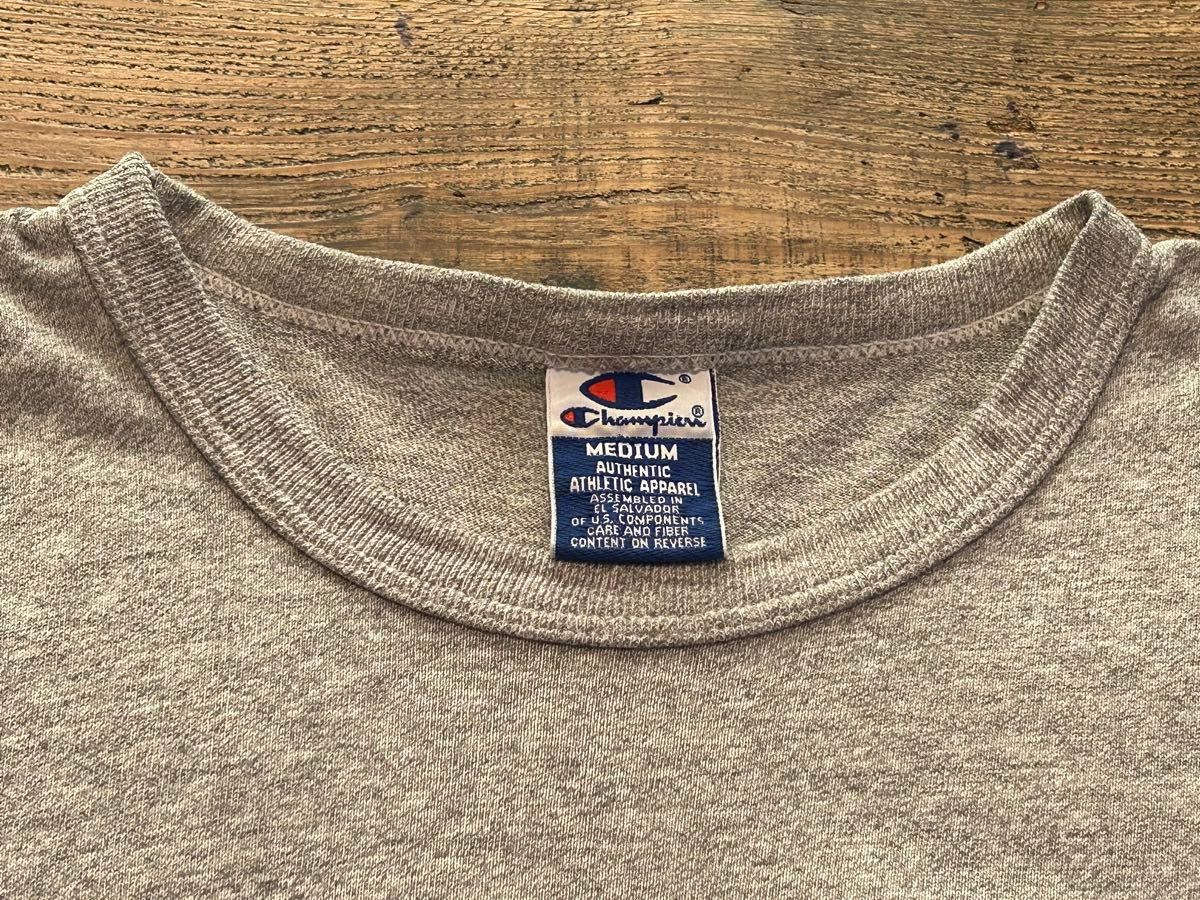 チャンピオン青タグノートルダムフットボールTシャツグレーM チャンピオン青タグノートルダムフットボールTシャツグレーM