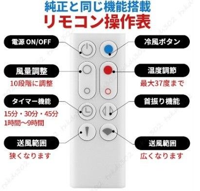 ダイソン ピュア ホット&クール リモコン AM09互換品リモコン ダイソン ピュア ホット&クール リモコン AM09互換品リモコン