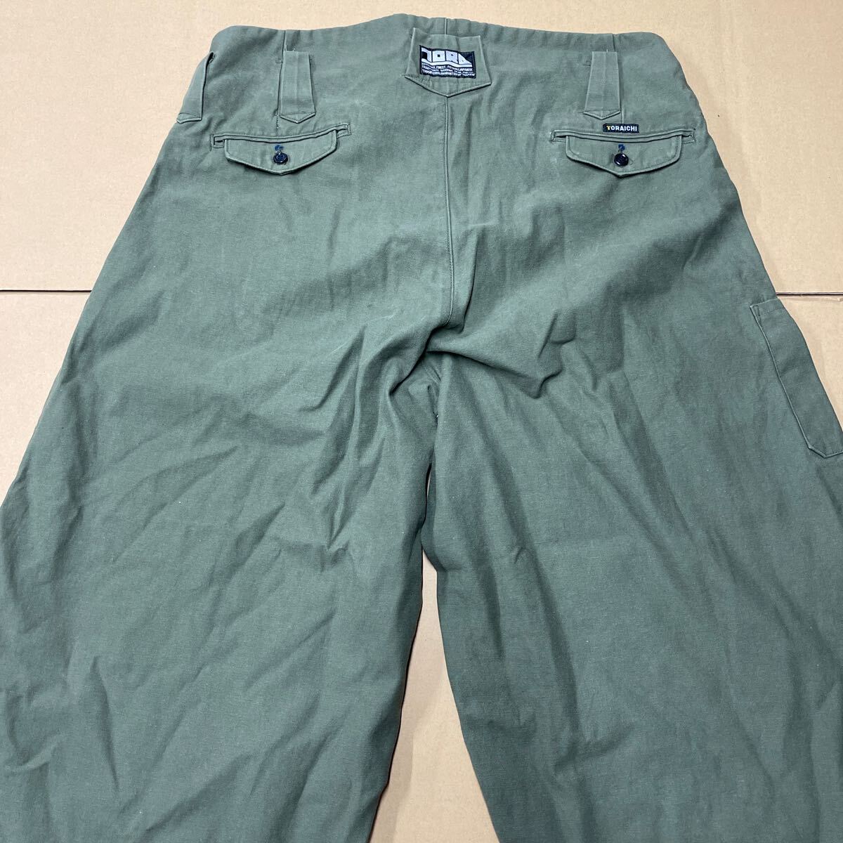 .. unused work pants nikapoka size 95 made in Japan MADE IN JAPAN TOBISHOZOKU. job . one Try chi4441 C95 cotton 100% cotton khaki 