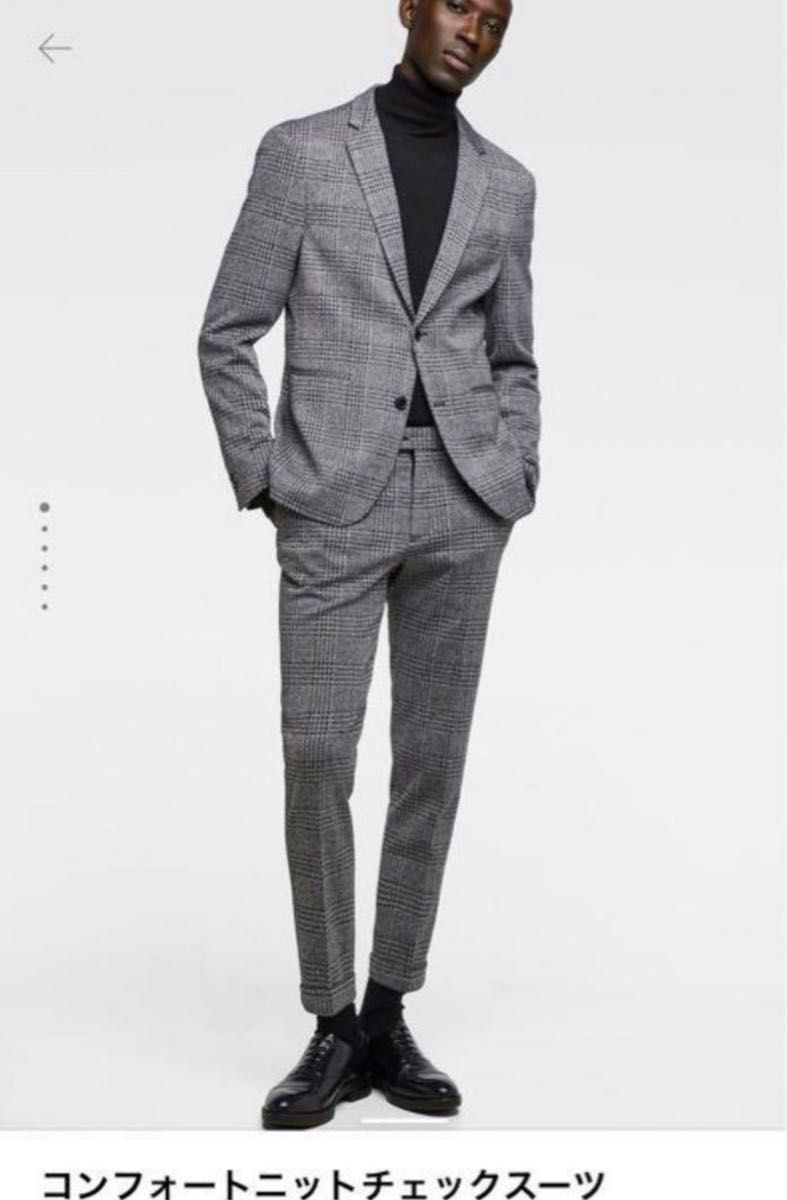 ZARA セットアップ スーツ ストレッチ グレー ジャケット ZARA セットアップ スーツ ストレッチ グレー ジャケット