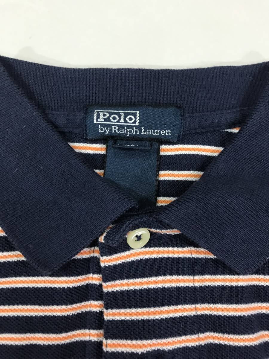 古着 16974 M(12/14) 半袖 シャツ polo ralph lauren ポロ ラルフ ローレン コットン ビンテージ オリジナル vintage US_画像4